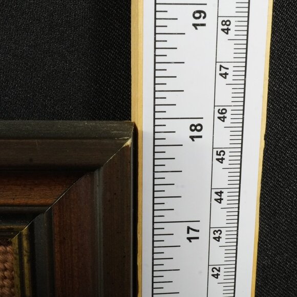 Vintage Needle Point of Johannes Vermeer "Milkmaid" Painting Framed Textile Art - Picture 13 of 15